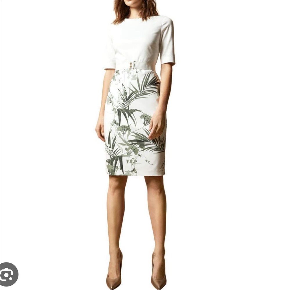 Ted Baker London Tyyra Highland Dress in Creamy- Size 3 US 8